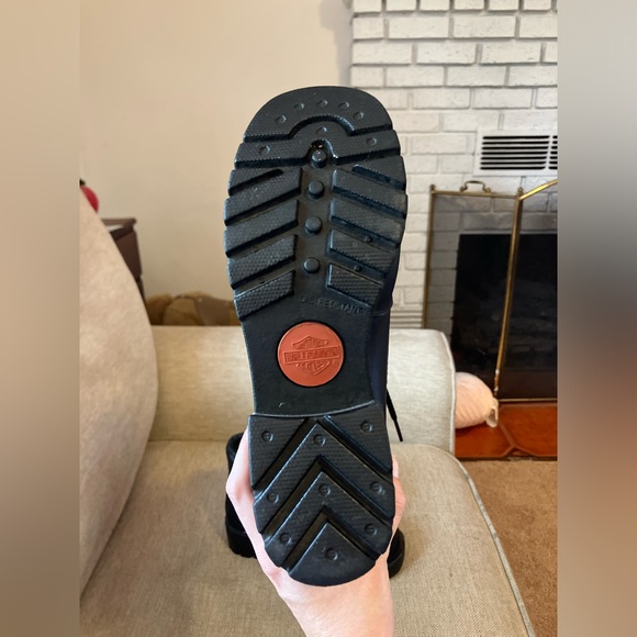 Harley Davidson black leather motorcycle boots - Picture 4 of 8